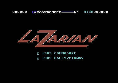 Lazarian title screen for Commodore 64